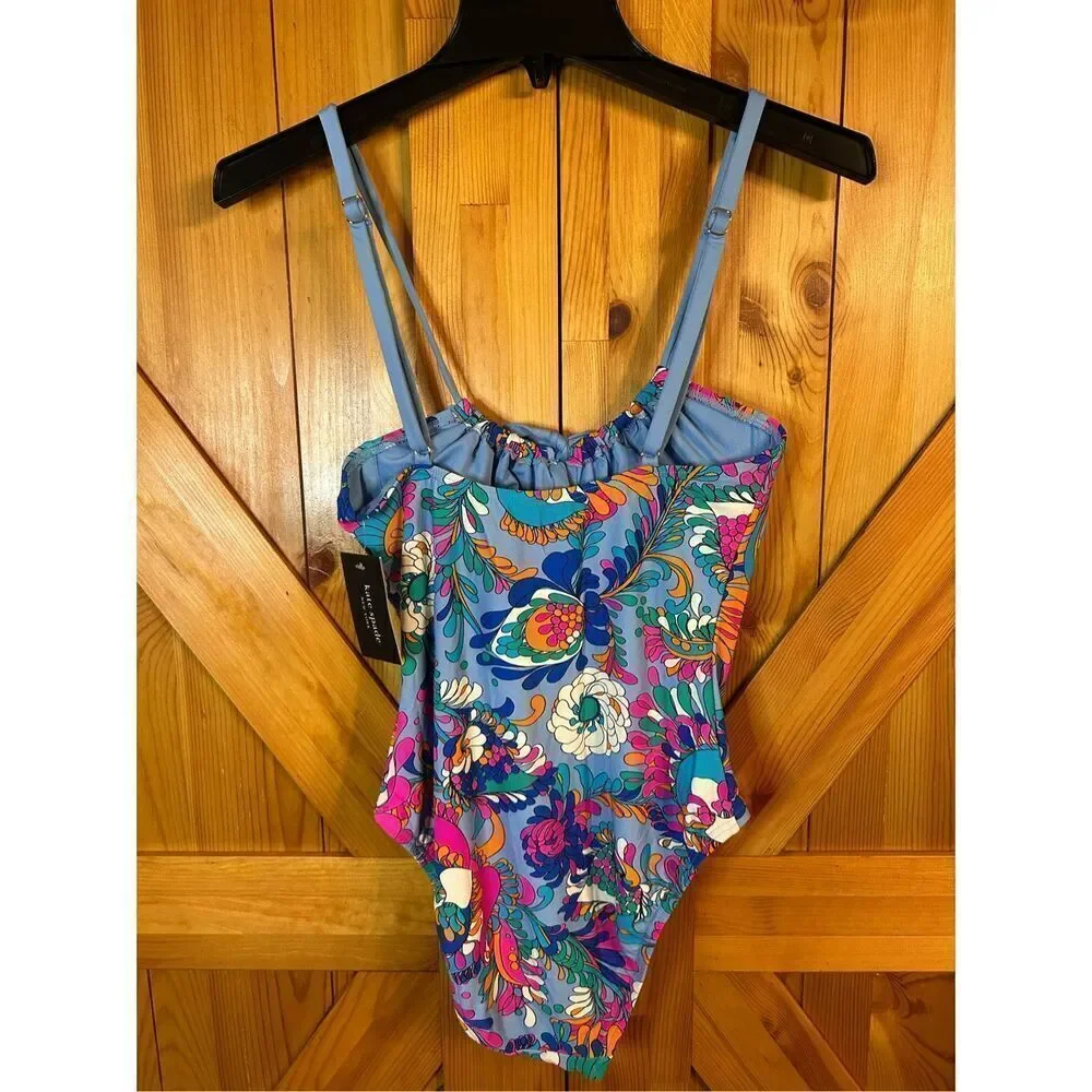Kate Spade One Piece Swimsuit - Spring Water Size Medium nwt (0128)